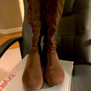 Lane Bryant chocolate suede boots